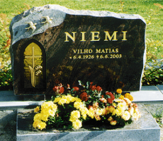 This tombstone model can not be modified. Please contact Kauhavan kiviveistämö or our salesrepresentant in the region and ask for a personal design. Tombstone KK39