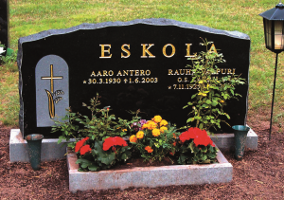 This tombstone model can not be modified. Please contact Kauhavan kiviveistämö or our salesrepresentant in the region and ask for a personal design. Tombstone KK49