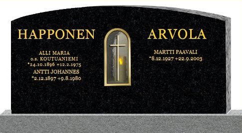 Tombstone design Happonen Arvola